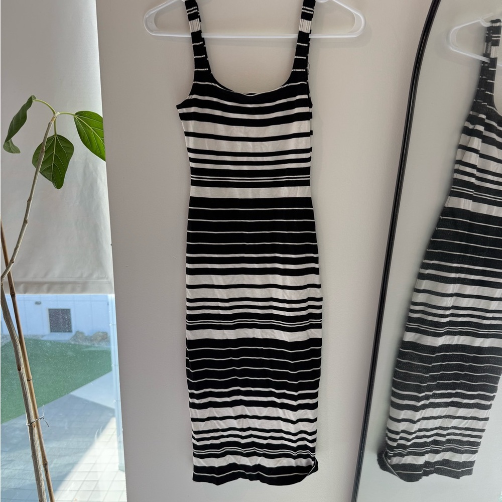 Urban Planet Monochrome Striped Maxi Dress